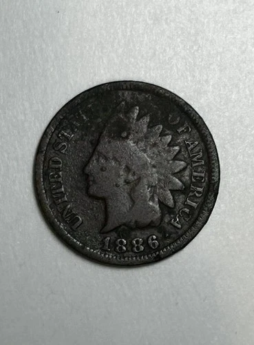 1886 Indian Head Cent Good Condition Semi Key Date Exact Coin Imaged #JK3