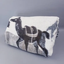 Vicuna Andes Ecuador Alpaca Blanket Full Throw Reversible 62” x 88” Alpaca Wool
