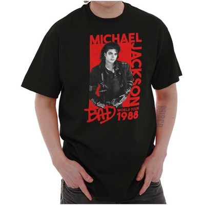 Vintage Michael Jackson Bad Album World Tour Womens or Mens Crewneck T Shirt Tee
