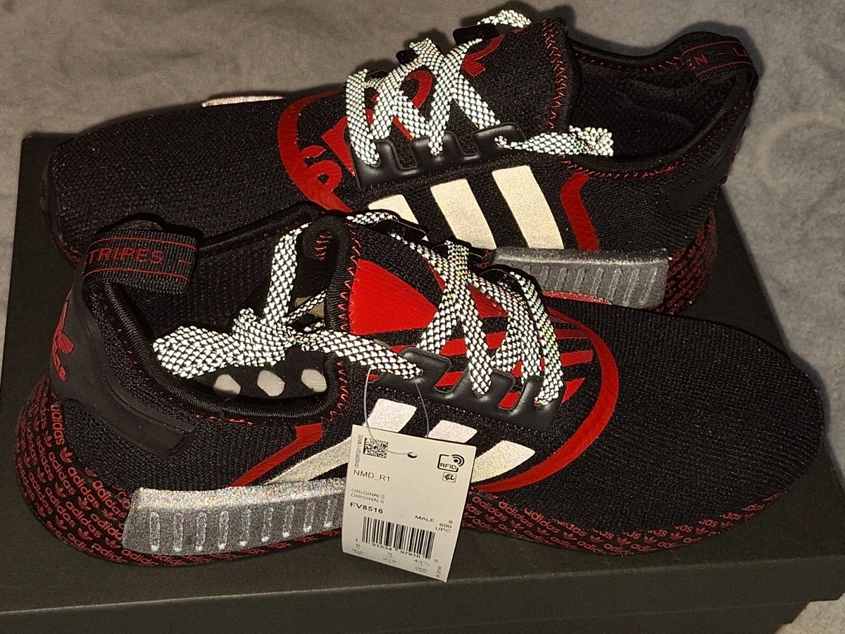 Adidas NMD R1 Men\'s Size 13 Black Boost Print Running Lifestyle Sneakers Shoes adidas NMD R1 Japan Boost Black Men main image 4