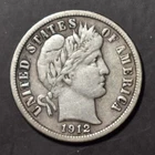 US  1912 P  Barber Dime  Choice VF