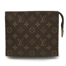 Louis Vuitton Monogram Toiletry Pouch 19 Women Brown One Size