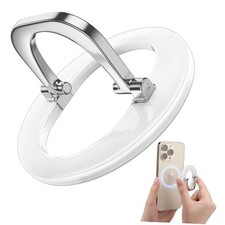 Magnetic Phone Grip for MagSafe, 2025 Super Magnet Stylish Unique White