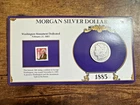 1885-S Morgan Silver Dollar Framed with History and a Stamp #514