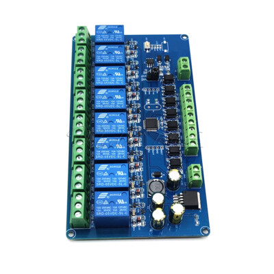Modbus Rtu Relay Module 8 Channel RS485 TTL 7-30V Multifunction Control Switch
