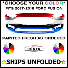 NEW FRONT BUMPER FOR 2017-2018 FORD FUSION PAINTED *CHOOSE YOUR COLOR* FO1000718