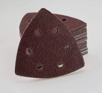 S&S-SHOP 50 Klett Schleifdreiecke 93x93x93mm Korn 40 Deltaschleifer Schleifpapier Dreieck