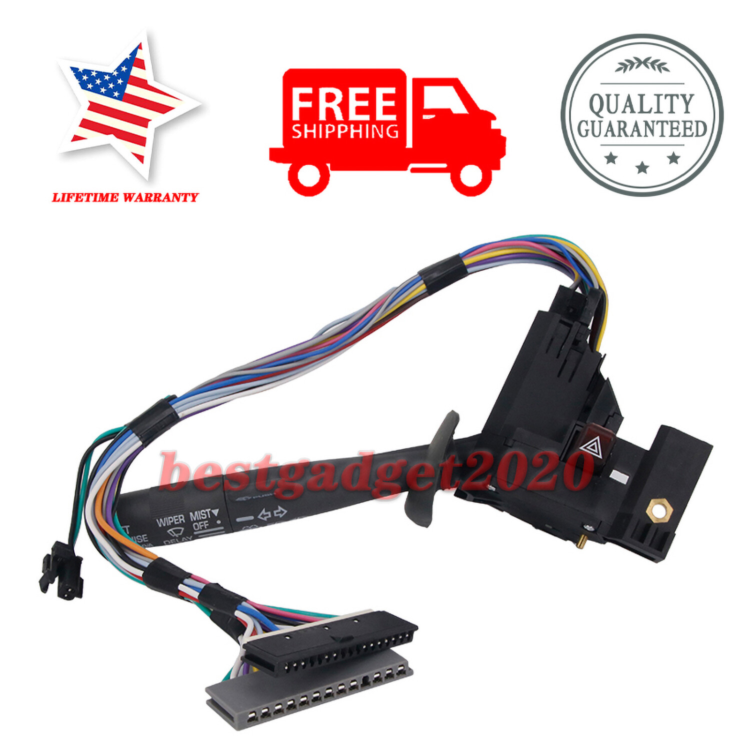 Chevy Tahoe S10 GMC C1500 Turn Signal Wiper Hazard Cruise Control Switch