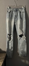 Kancan Distressed Ripped Jeans High Rise Women  s Size 25 Size 3 Light Wash Pants