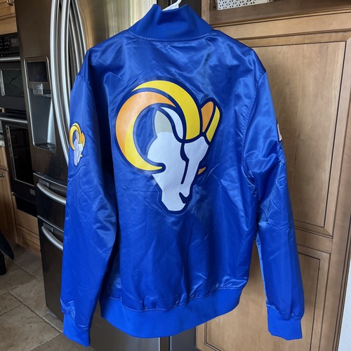 LOS ANGELS RAMS NFL Pro Standard Mens ROYAL BLUE Varsity Bomber JACKET NWT