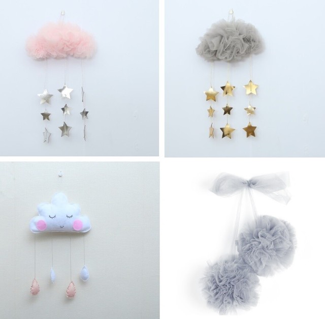 Ceiling Hanging Decorations Cloud Moon Star Ornaments For Baby