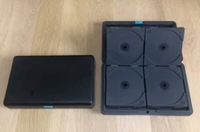 Laserline 24 CD DVD Black Storage Hard Case  w/ Slide Door Release Lot of 2