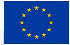 Europäische Union EU Höflichkeitsflagge mit Ärmel ideal für Boote 45 cm x 30 cm