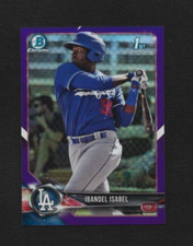 2018 Bowman Ibandel Isabel BCP47 Chrome Purple Refractor 54/250 Dodgers