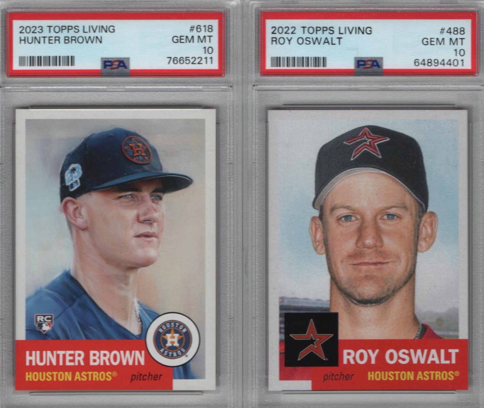 Houston Astros Topps Living 25 Different Near Complete Set All PSA 10 Altuve view 7