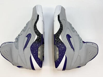 2012 Nike Air Force 180 Mid Wolf Grey Court Purple Sz 13 Men Shoes