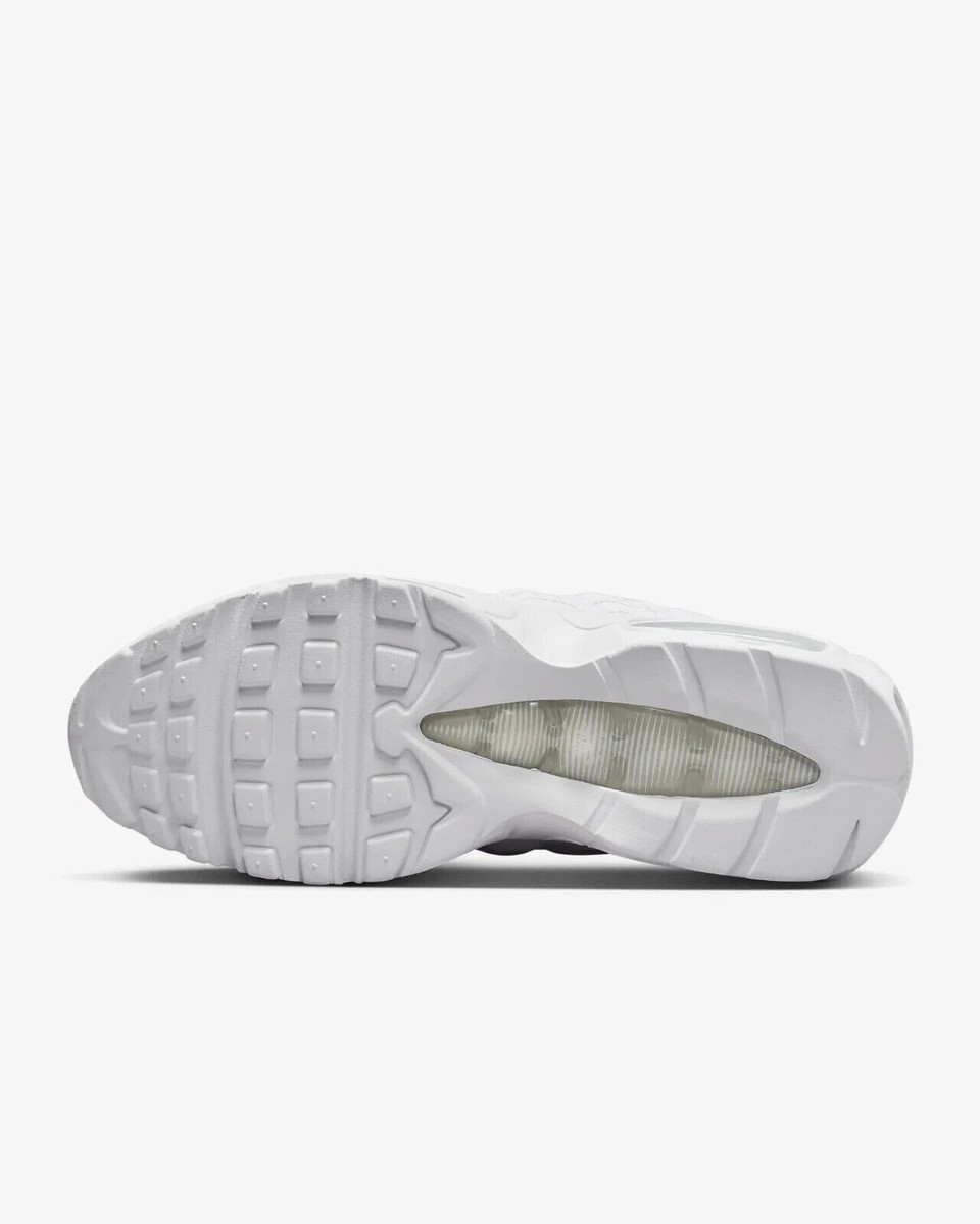 Nike Air Max 95 Essential Triple White Grey Mens Running CT1268 100 - SIZE 7.5 Nike Air Max 95 Essential Triple White Grey Fog CT1268-100  main image 3