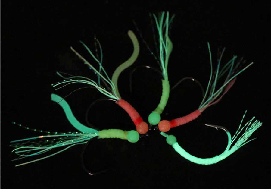 6pcs Luminous Beadhead Flies For Sabiki Rigs Saltwater Lures Fishing Hook 3# - Image 11