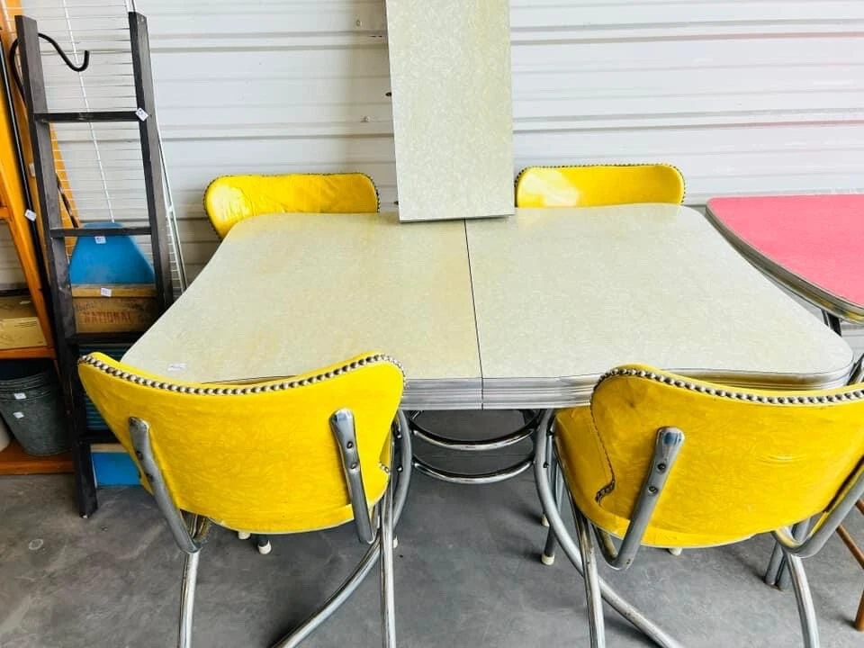 Vintage yellow dinette set deals