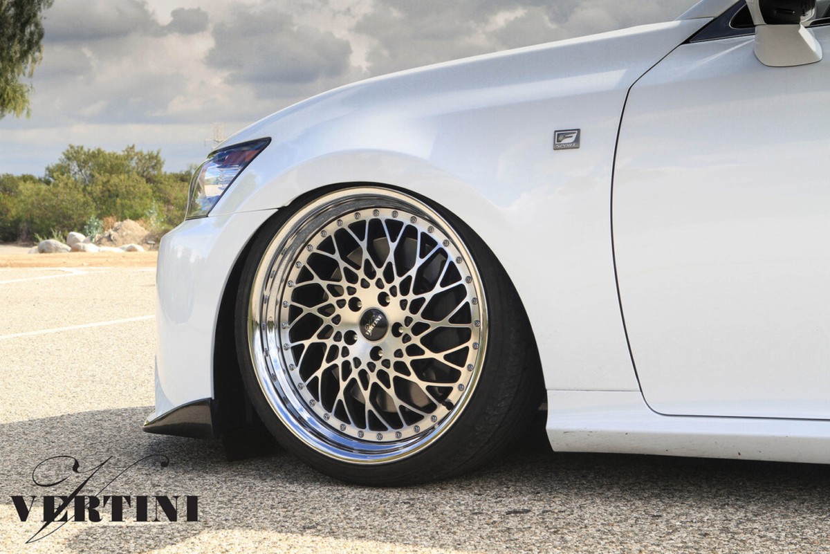 VERTINI HELLFIRE: (FULL SET) 20X8.5 BLANK BLACK MACHINED CHROME 