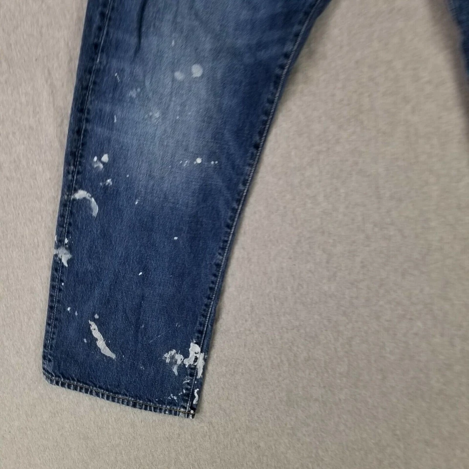 Gap 33x32 Loose Fit Blue Jeans Vintage Retro Faded Distressed Baggy - Image 2 of 4