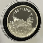 USS Helena CL-50 Pearl Harbor Vintage Rare Coin 1 Troy Oz .999 Fine Silver Round