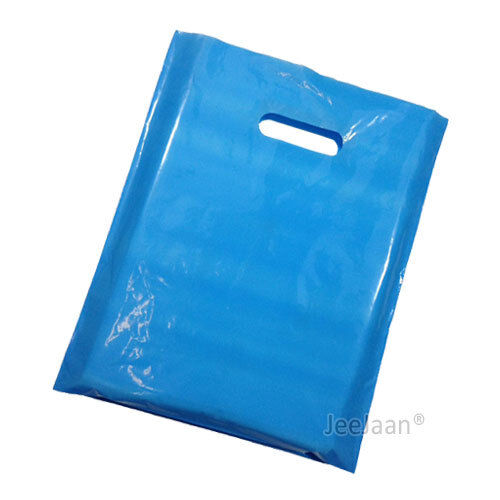 KUNSTSTOFFTRAGETASCHEN FARBIG GESCHENKSHOP STARKER AUFNÄHER GRIFF TASCHE BOUTIQUE EINZELHANDEL - Bild 10 von 15