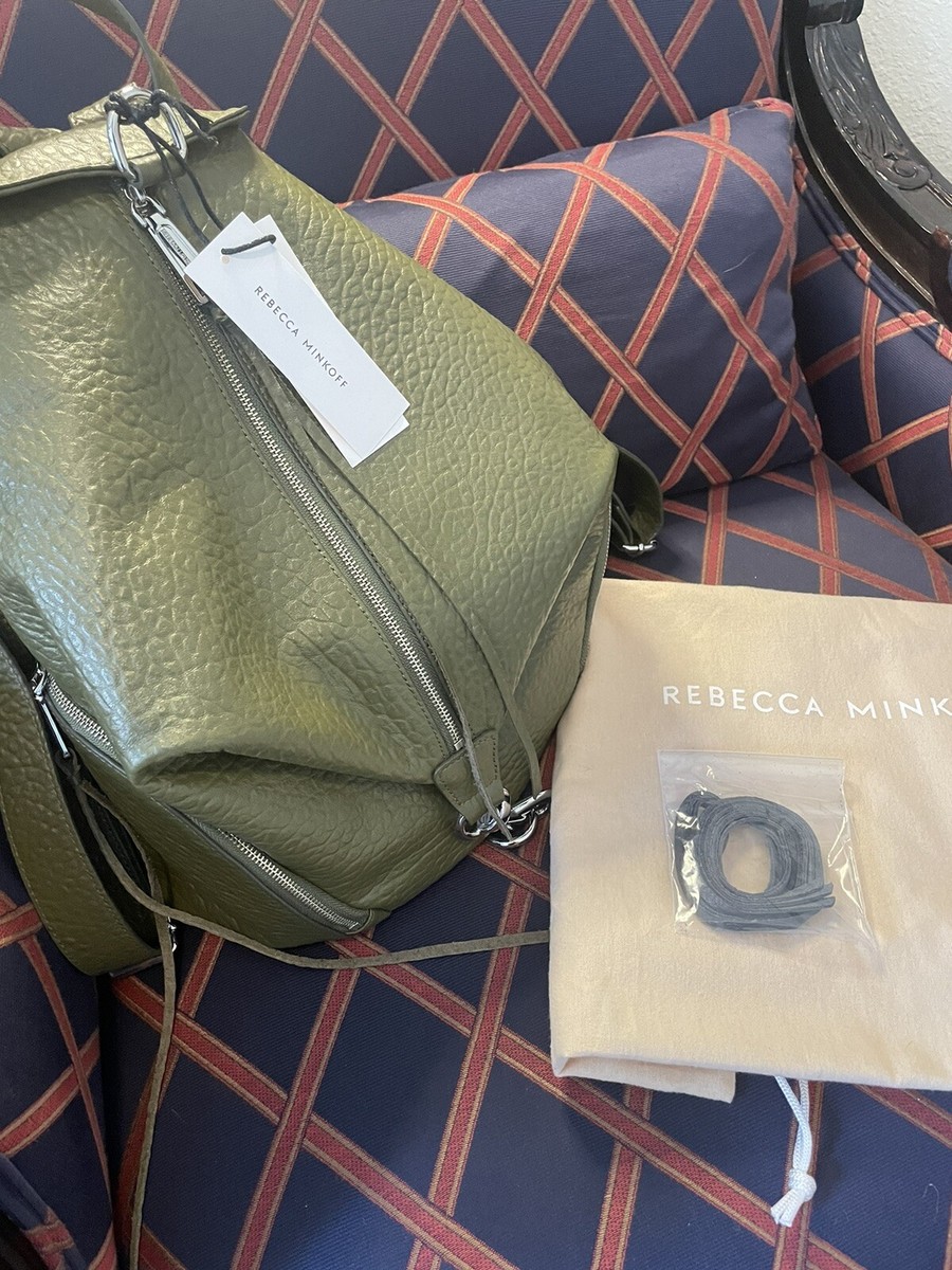 REBECCA MINKOFF LARGE JULIAN BACKPACK - LEATHER - Green Olive - Retail $348 NWT REBECCA MINKOFF LARGE JULIAN BACKPACK - LEATHER - Green  main image 3