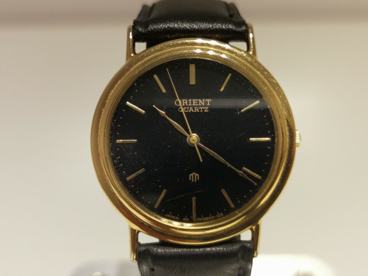 VINTAGE LUXURY CLASSIC BLACK DIAL GOLD PLATED JAPAN MEN'S VINTAGE LUXURY CLASSIC BLACK DIAL GOLD PLATED JAPAN MEN'S