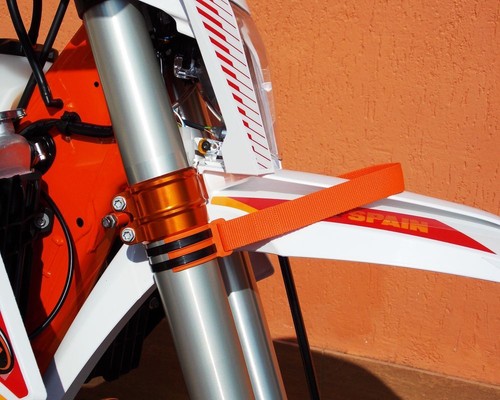 KTM HUSQVARNA YAMAHA HONDA ENDURO FRONT+ REAR LIFT STRAP ORANGE YEAR 2004-2016