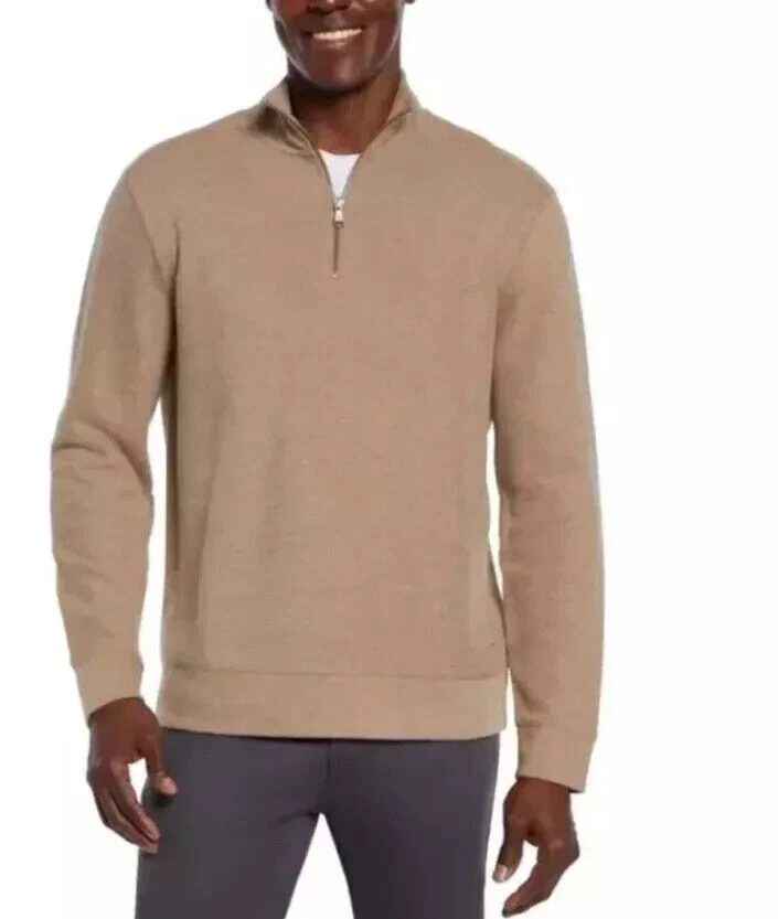 Pullover Banana Republic para hombre con cremallera de cuarto de gofre Foto 2 de 4