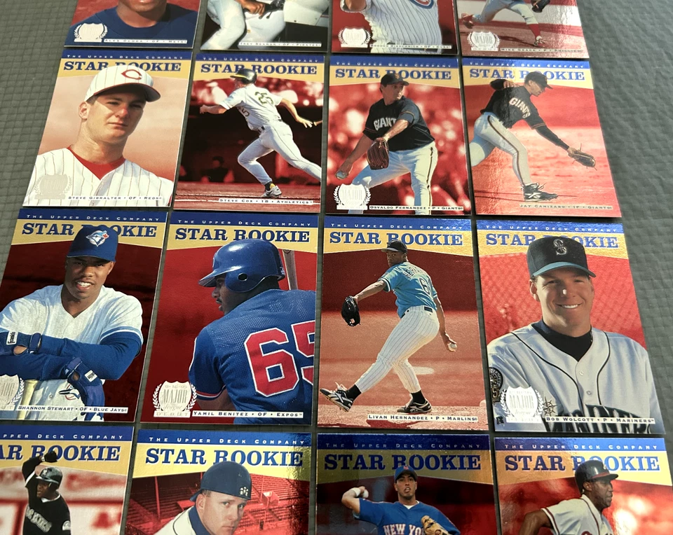 16 tarjetas de novato Fleer Ultra 1996, Alex Ochoa, Shannon Stewart, Rey Ordóñez Foto 3 de 4