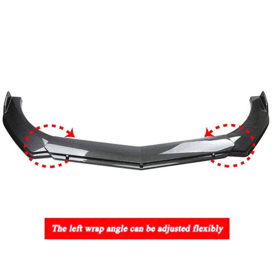 For Chrysler 300 Carbon Fiber Front Bumper Lip Body Spoiler Splitter Body Kit - Image 2 of 4