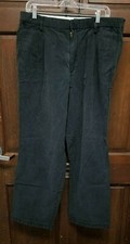 DOCKERS Men's Classic Fit Pleated Front Charcoal Gray Casual Pants W36 x L32