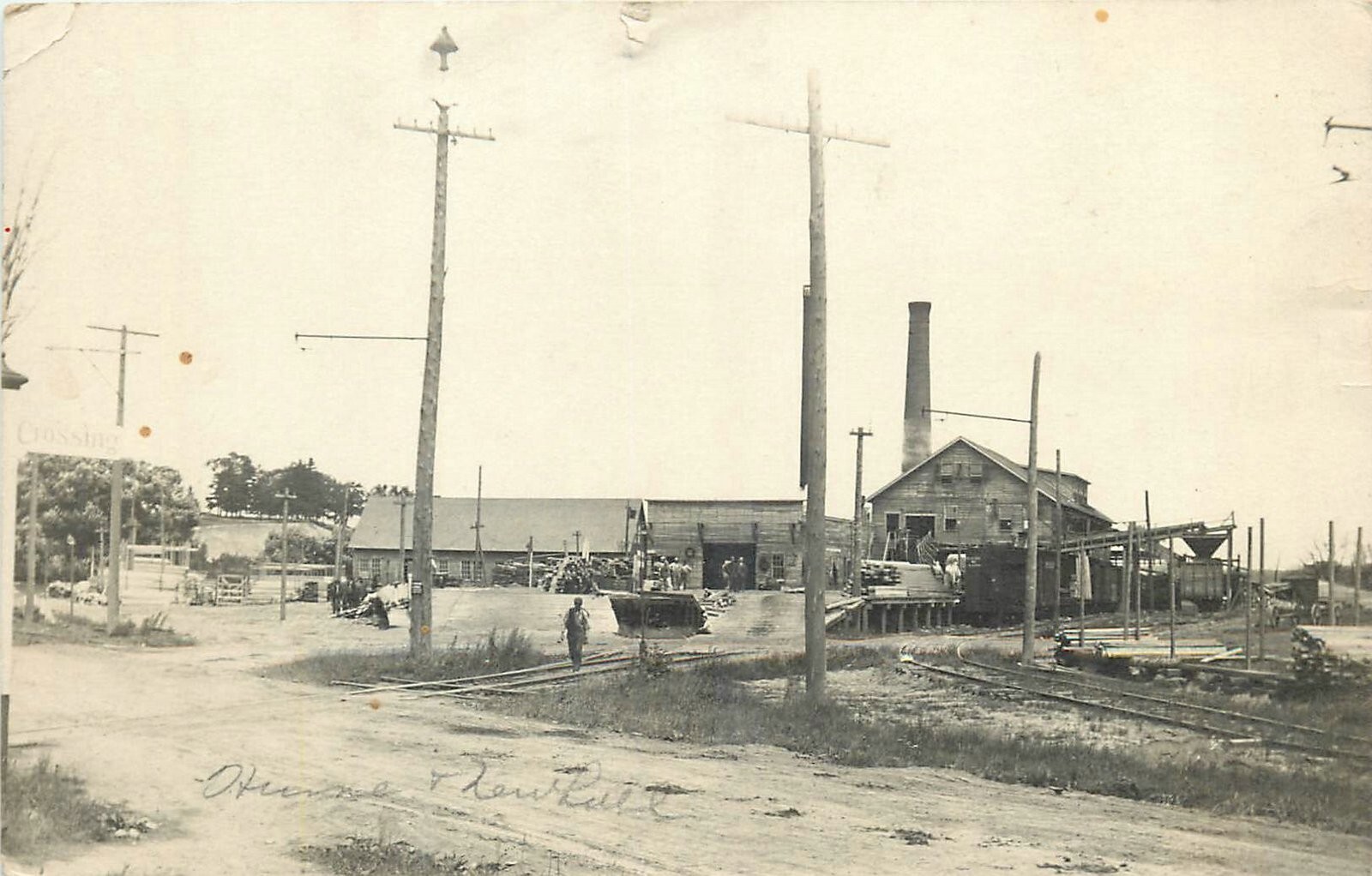 1912 Waterville Maine Lumber Sawmill occupation RPPC Postcard 25-2349