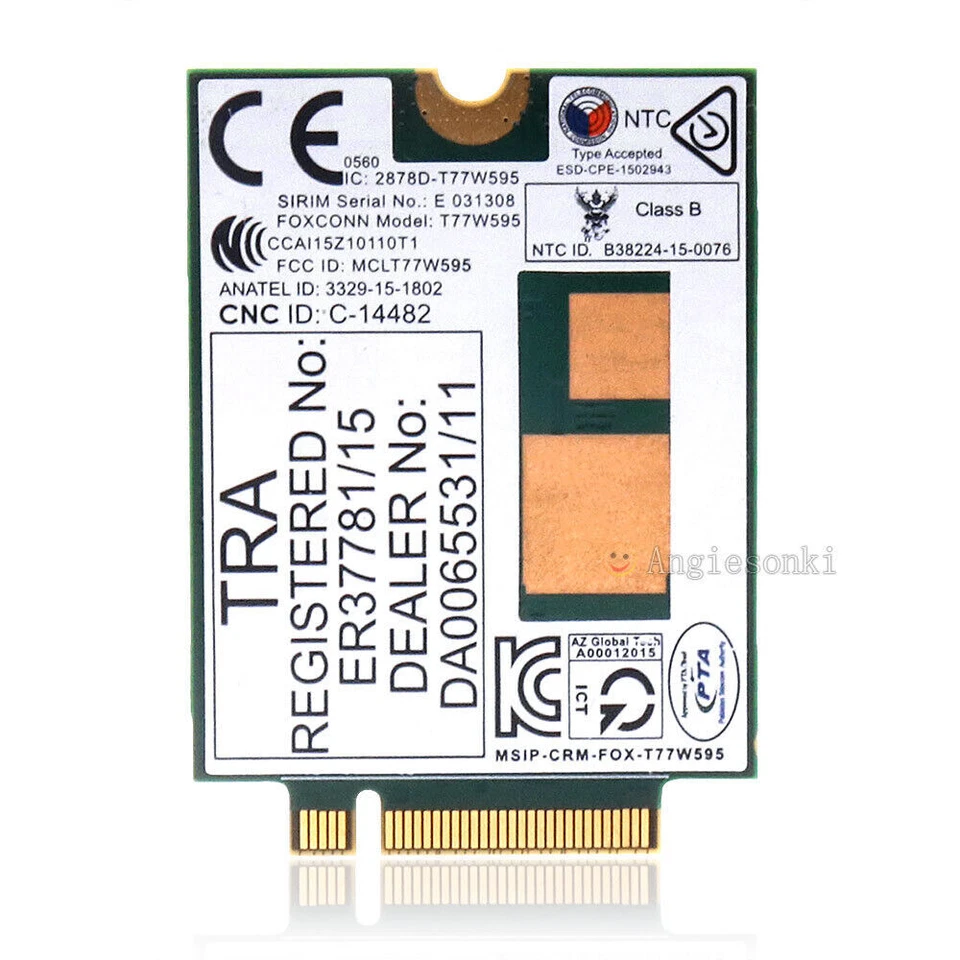  4G WWAN M.2 Modem Module HP lt4120 Snapdragon X5 LTE T77W595 796928-001 150Mbps - Image 3 of 4