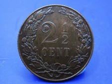 NETHERLANDS  2' 1/2 CENT COIN 1905  / SNIFF'S  ANCIENT COINS T-4/5