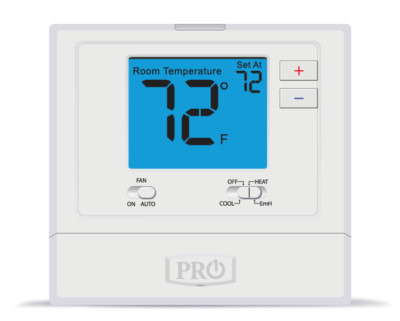 PRO1 IAQ T721 Digital Non-Programmable Thermostat, 2 Heat - 1 Cool Heat Pump