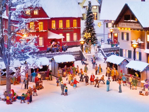 NOCH Sound-Szene „Weihnachten“, mit Weihnachtsfiguren, 16-V-Modellbahn-Trafo für