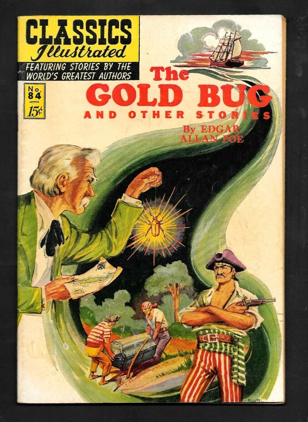 Classics Illustrated #84 1951 VG/FN Raw Comic Edgar Allen Poe The Gold Bug