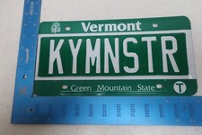 Vermont License Plate Tag VT Vanity Kentucky Monster KY KYMNSTR #2