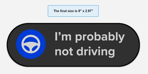 Tesla Autopilot Car "I'm probably not driving" bumper sticker/decal - Dark