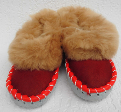 LAMMFELL Warme HAUSSCHUHE NEU,Schaffell/leder (Made in Pol