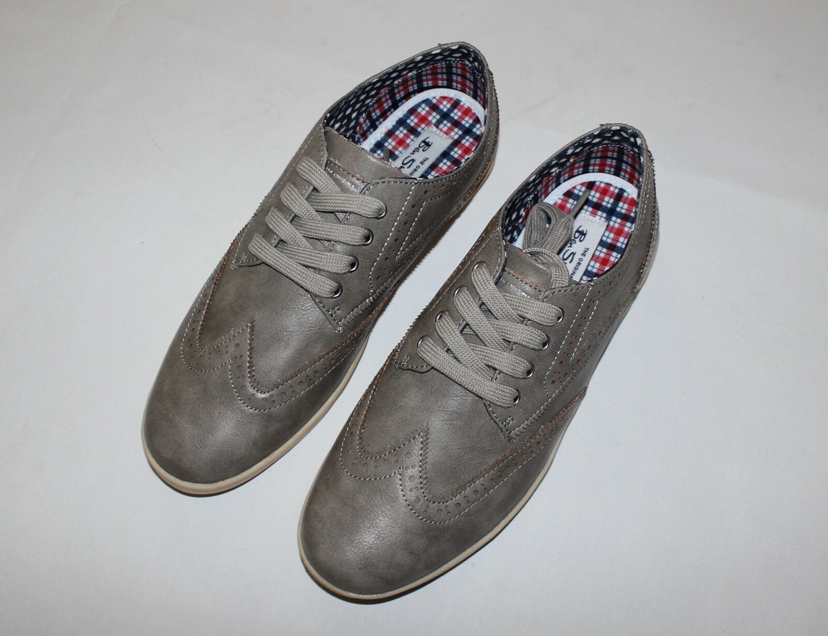 BEN SHERMAN NICHOLAS LT GREY WINGTIP SNEAKER Ben Sherman Nicholas wingtip Oxford lt gray PU size 8 | eBay main image 2