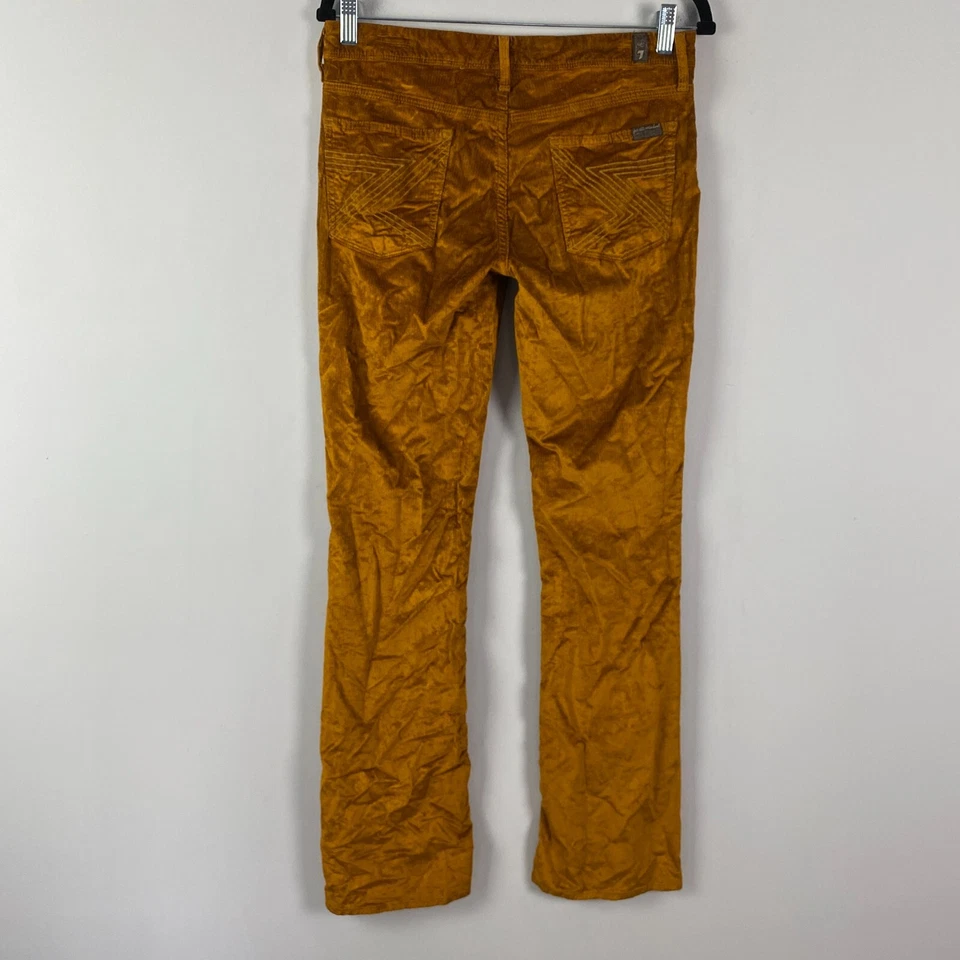 Calça bootcut de veludo 7 for All Mankind Flynt tamanho 28 marrom cintura baixa - Imagem 4 de 4