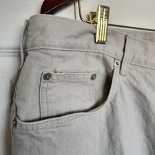 Vintage Made in USA J Crew Tan Button Fly Jeans 38x32 Men's Pants 100% Cotton