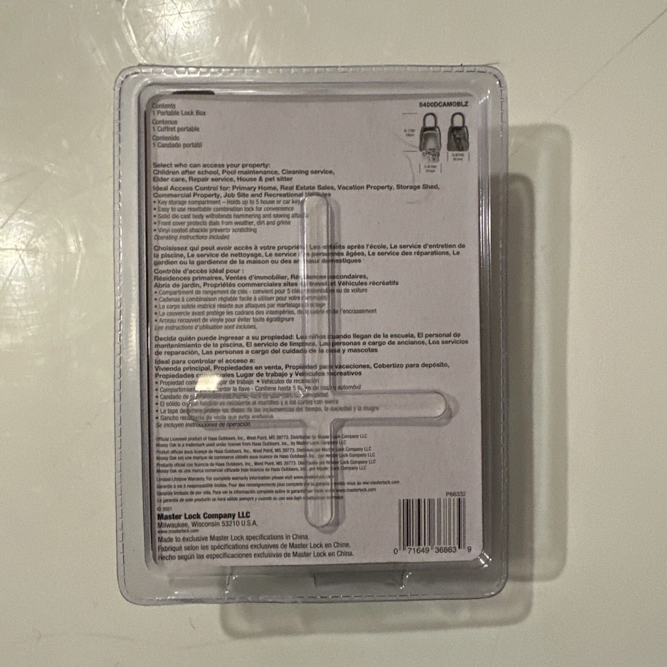 Master Lock Mossy Oak BLAZE Combo Lock Box holds 5 Keys - new - Image 2 of 2