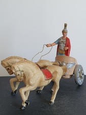 Elastolin Lineol Nardi Römer Legionär mit Streitwagen Biga Made Italy Masse 9 cm