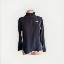 The North Face Womens Microvelour 1/4 Zip Glacier Fleece Pullover Sweatshirt S/P