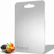 Katori Titanium Cutting Board for Kitchen: Non Toxic Titanware for Meat, Vege...